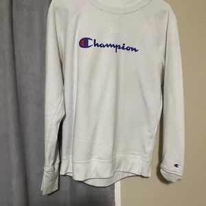 Champion Long sleeve white sweater